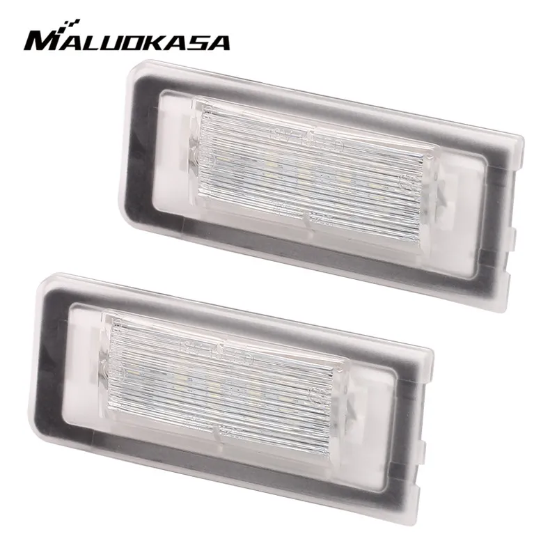 

MALUOKASA 2X 18 4014 SMD License Number Plate Light Error Free Lamp Bulb For AUDI TT Roadster 8N9 1999-2006 Coupe 8N3 1998-2006