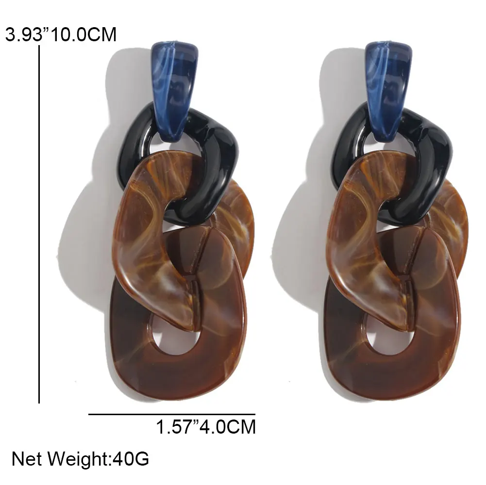 Женские длинные серьги подвески из акриловой смолы JUST FEEL подвеска и в корейском