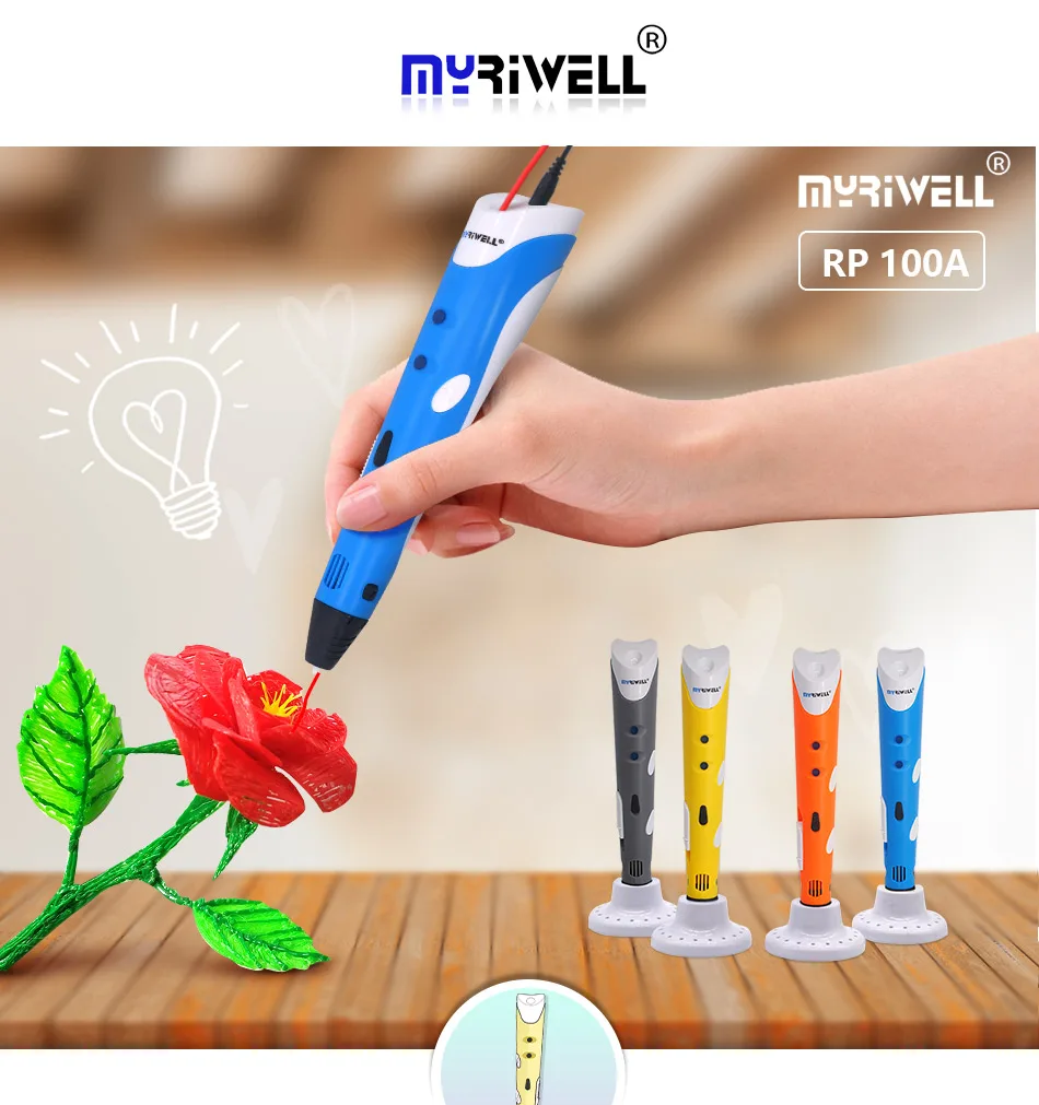 Myriwell 3d Ручка 3d Ручка abs/pla нить с копировальной доской шаблон лучший подарок на день рождения и Рождество подарок для детей