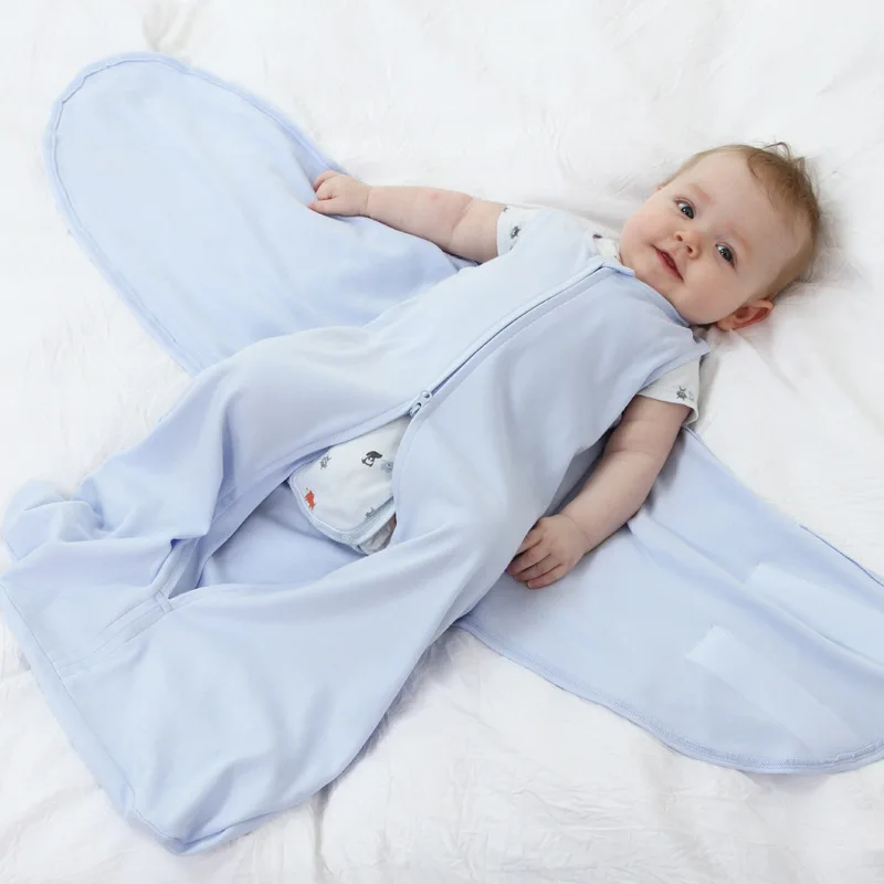 

Infant Sleeping Sack Boy Girl Baby Sleeping Bag Cotton Summer Short Sleeve Slaapzak Sleep Sack Kids Zipper Camping Cocoon Baby