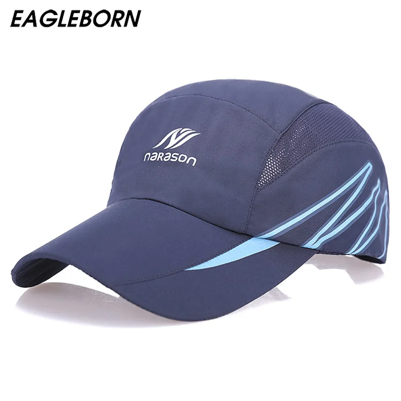 Eagleborn Snapback унисекс быстросохнущая бейсболка для мужчин и женщин Регулируемая однотонная Солнцезащитная шляпа сетчатые бейсболки 7 цветов