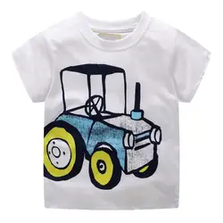 Мультфильм печати для маленьких мальчиков динозавра футболка на лето для мальчиков младенцев девочек Lion Детские футболки из хлопка для