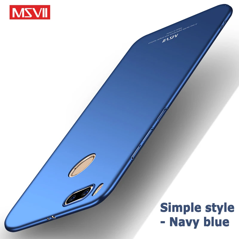 Simple Navy Blue Xiaomi mi A1 5x Чехол Бренд Msvii xio mi A1 mi 5x чехол Роскошный тонкий жесткий PC задняя крышка coque для xaomi mi A 1 аксессуары для телефонов - Цвет: Simple Navy Blue