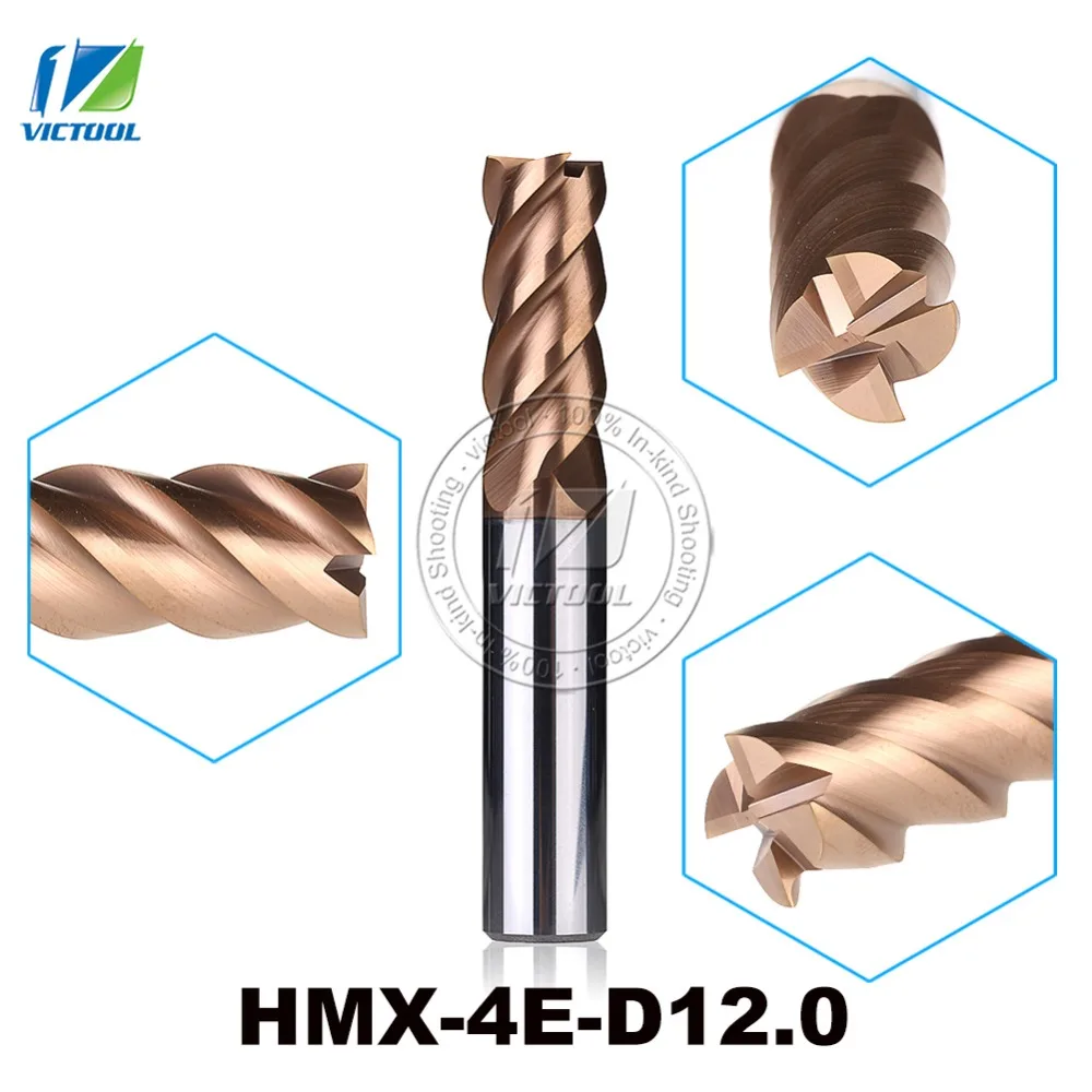 

HMX-4E-D12.0 High Speed Cutting And Try Cutting 4-Flute Flattened End Mills Milling Cutter End Mills Straight Shank Tool