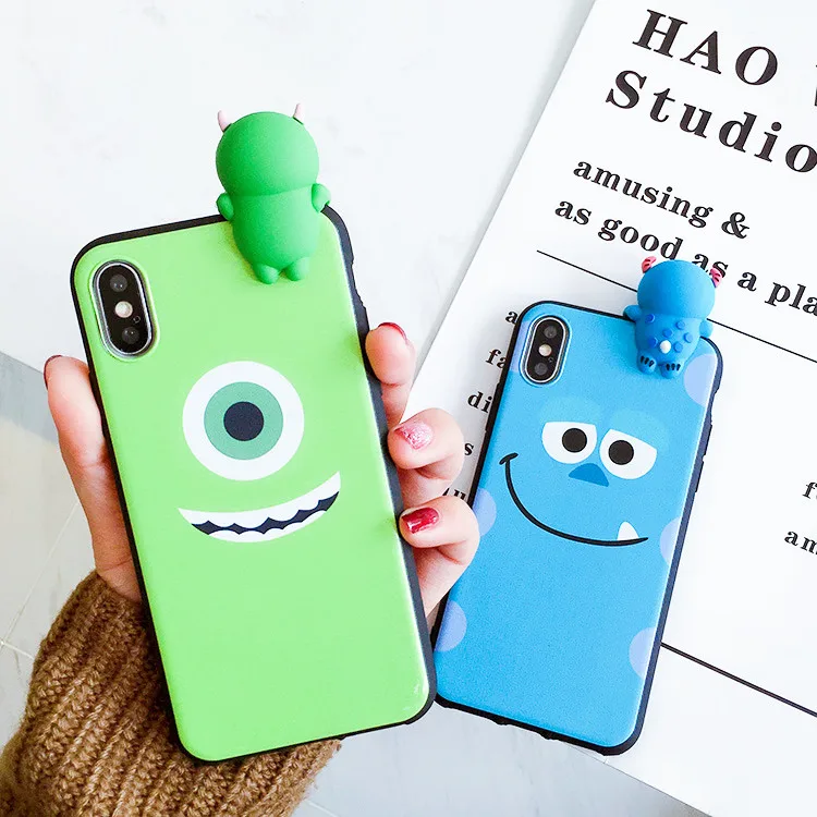 Чехол для Oneplus 7 3D с монстрами мягкая задняя крышка мультипликационным принтом