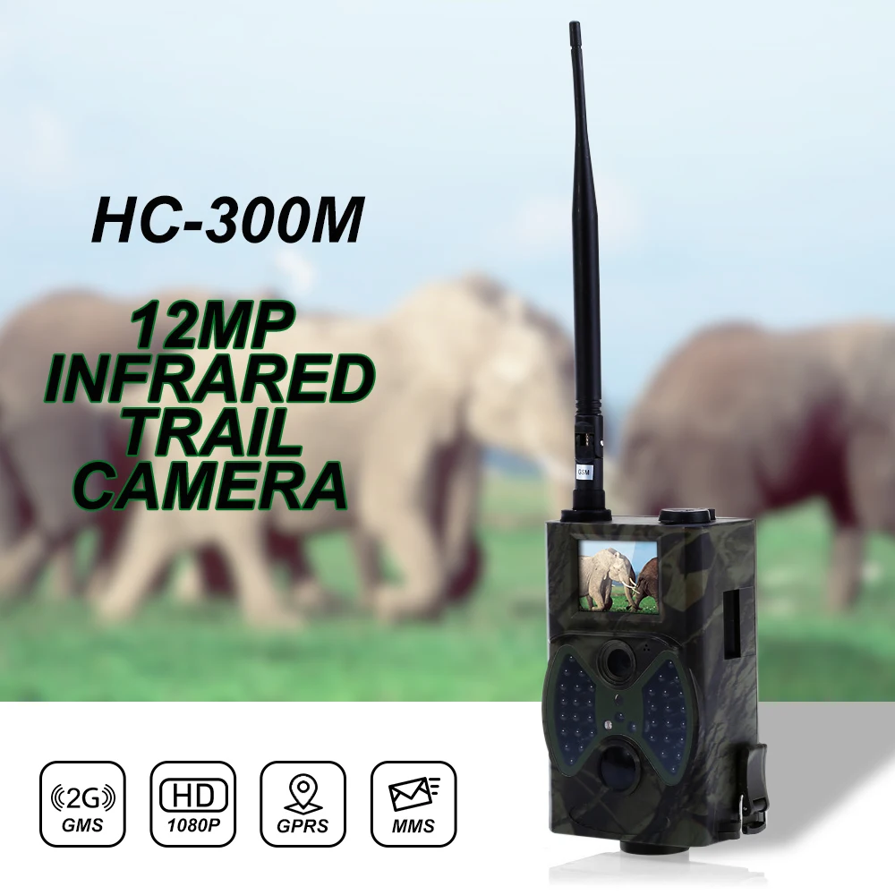 Trail Camera MMS GSM HC300M 2G GPRS SMS скрытая камера безопасности Беспроводная 940NM черная