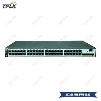 

HW S5720S-52X-PWR-LI-AC Switch Ethernet Standard Gigabit 48 10/100/1000 Port Gigabit network Switch 4 10GE SFP PoE+ uplinks