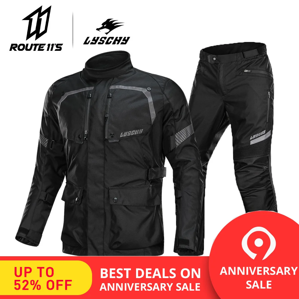

LYSCHY Summer Motorcycle Jacket Waterproof Motorbike Riding Jacket Breathable Motorcycle Protective Gear Armor Moto Clothing