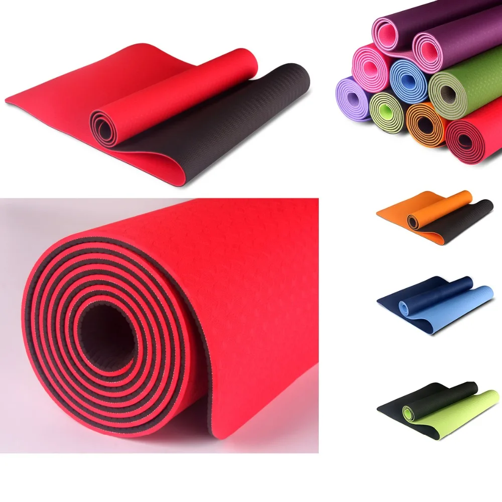 

foam mat Double color Yoga Mat Anti Slip Sports Fitness Exercise Pilates Gym For Beginners Environmental Fitness Gymnastics Mats