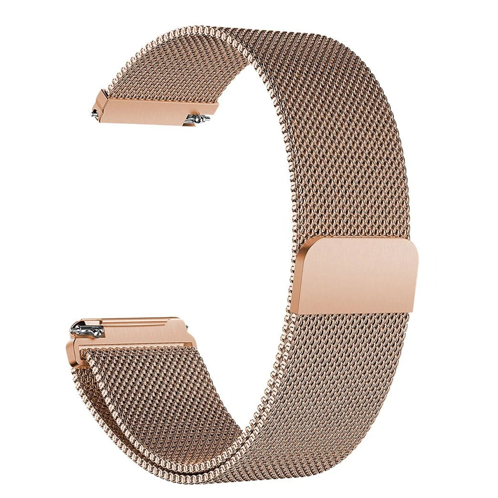 Baaletc For Fitbit Versa Replacement Band Metal Milanese Stainless Steel Straps Smart Watch Band for Fitbit Versa Rose Gold (5)