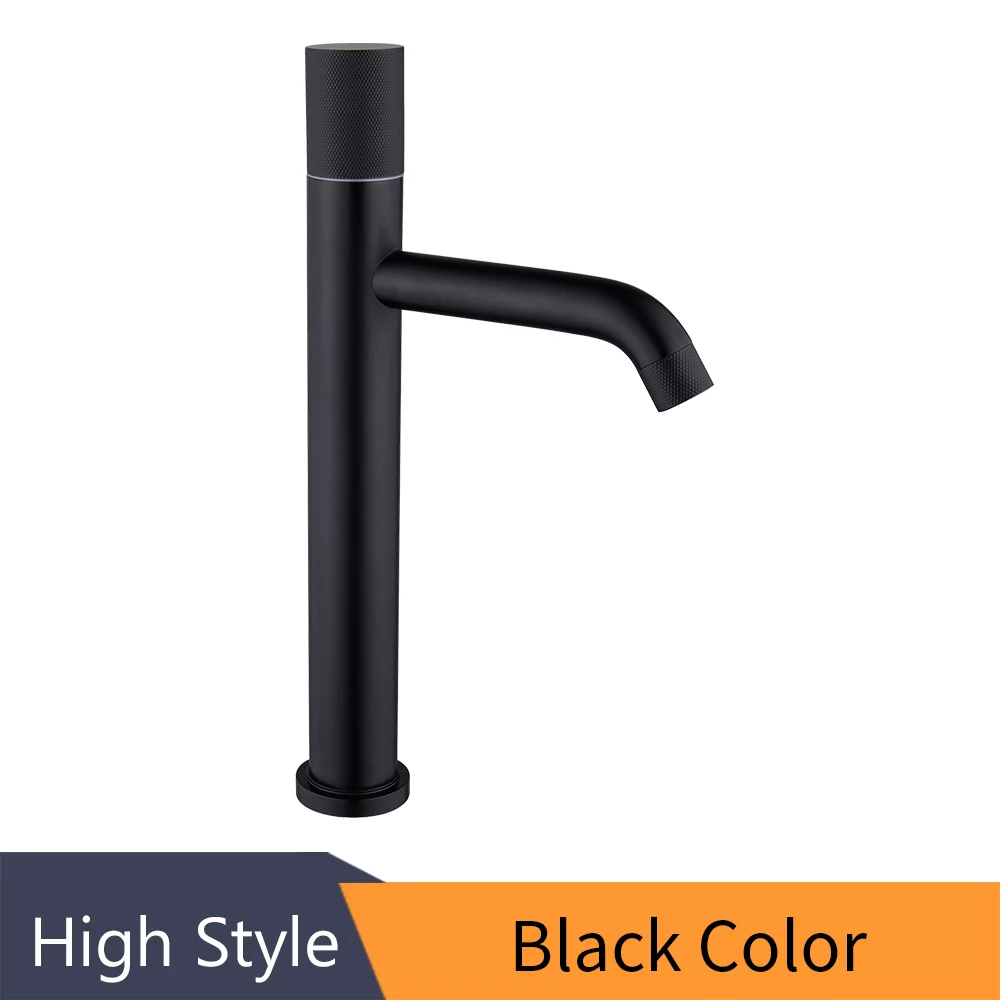 Basin Faucet Retro Black Faucet Taps Bathroom Sink Faucet Single Handle Hole Deck Vintage Wash Hot Cold Mixer Tap Crane 855762 - Цвет: High Black