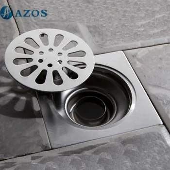 

304 Stainless Steel Nickel Brushed Toilet Floor Drain Strainer Grates Waste Bathroom Shower Ground Overflow Fitting PJDL011