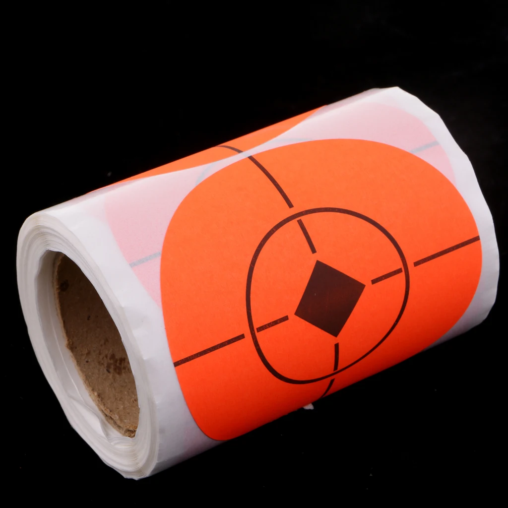 100pcs Fluorescent Adhesive Target 3'' Paper Target Hunting Shooting Training Paintball Accessories