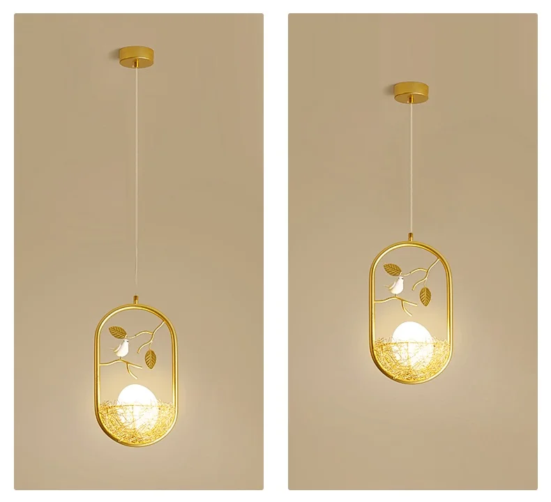 Подвесные светильники современный светодиодный подвесной светильник кантри Птичье гнездо светильник на подтяжках стеклянный в форме