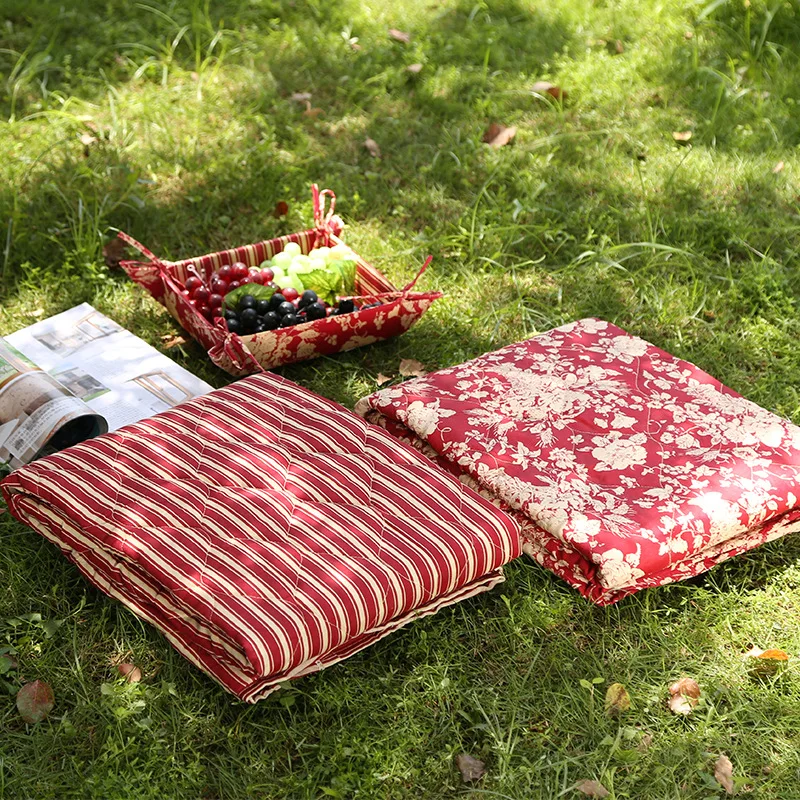 في الهواء الطلق الزهور المشارب التخييم حصيرة سادة فراش بطانية أطفال ملعب حصيرة للزحف الرطوبة-غطاء مرتبة ضد الماء بطانية شاطئ سادة