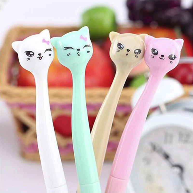 Creative High Cat Gel Pen Kawaii Students Writing Neutral Pens Caneta Office School Stationery Supplies 1PCS Ink 0.5mm