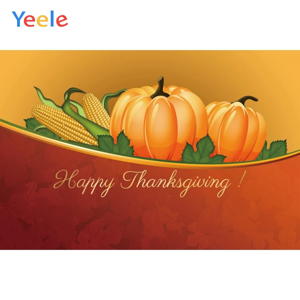 

Yeele Happy Thanksgiving Pumpkin Corn bumper harves Photography Backdrops Personalized Photographic Backgrounds For Photo Studio