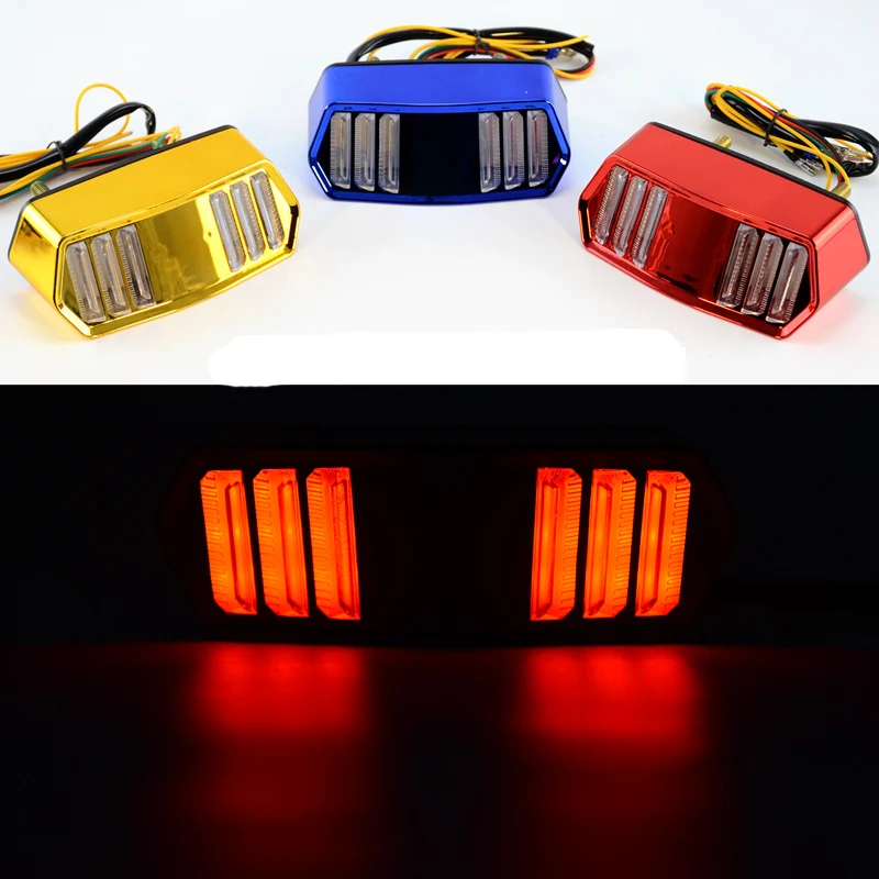 

Motorcycle LED Tail Light Turn Signal Running Brake Stop Indicators Red Amber Turn Lamp for Honda Grom MSX125 CBR650F 2015-2017