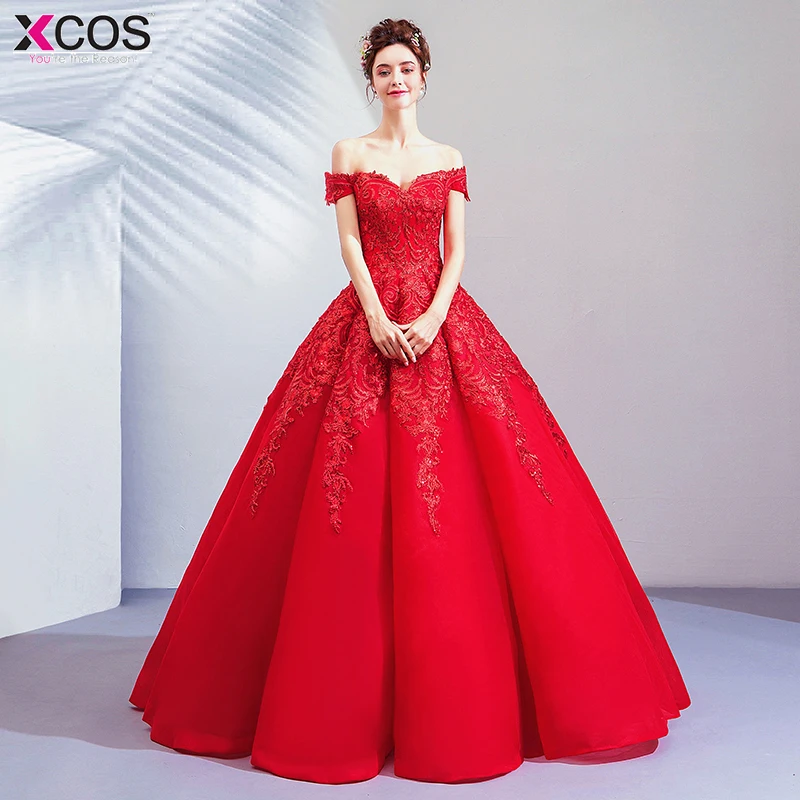 

Appliques Lace Red Prom Dresses 2019 Long Evening Party Dress Elegant Sexy Sweetheart Vestido de Festa Real Photo