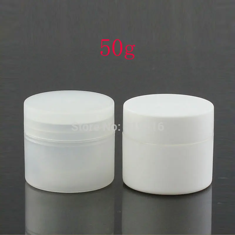 50g double wall round empty cosmetic cream container jars, 50ml plastic