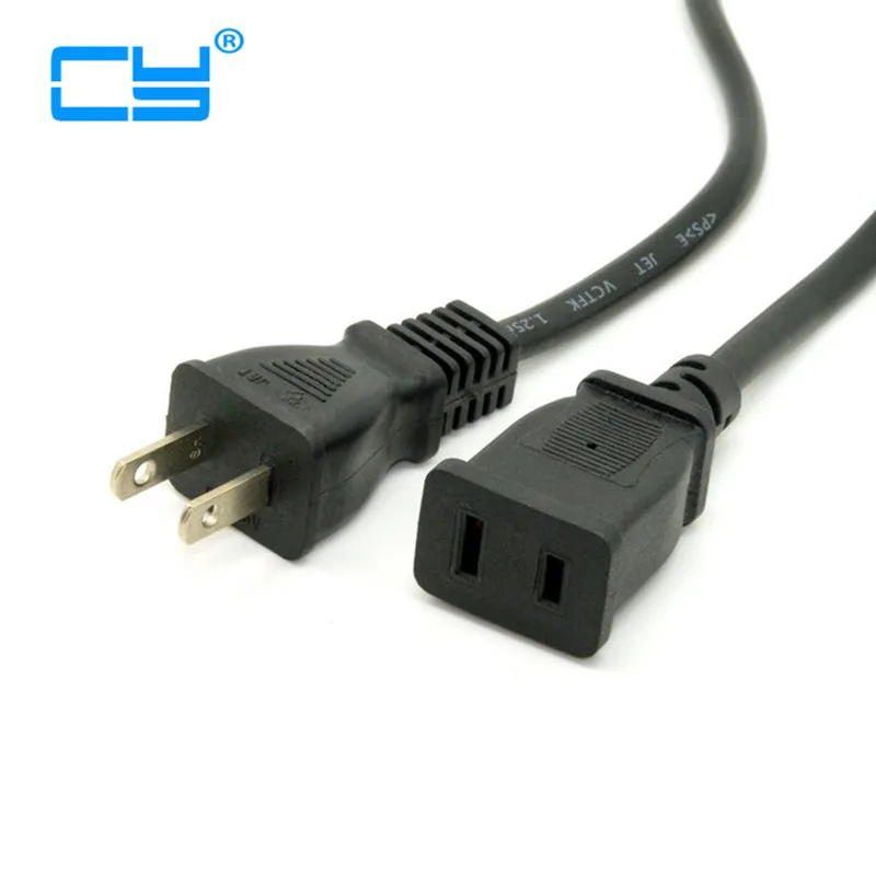 5 шт./лот США розетка Saver Power удлинитель Кабель 2-prong 2 розетки для NEMA 1-15P до 1-15R 50 см |