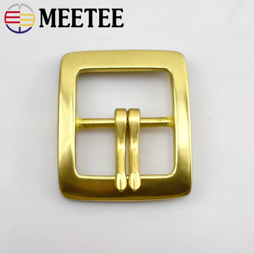 40mm Fashion Solid Brass Men's Belt Buckle Double Pin Buckle Square