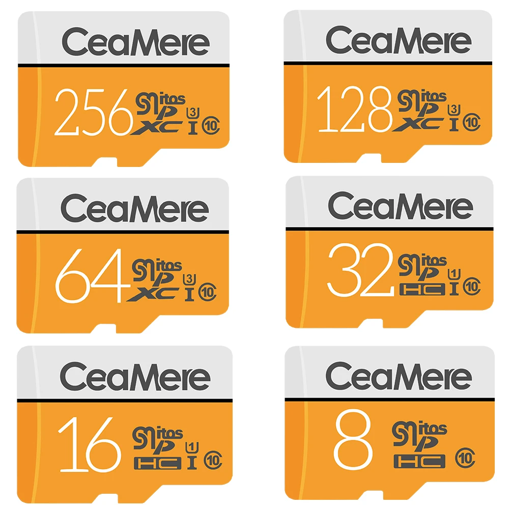 CeaMere карта памяти 256 ГБ 128 Гб 64 U3 UHS 3 32 Micro sd класс 10 1 флэш Microsd TF/SD карты для