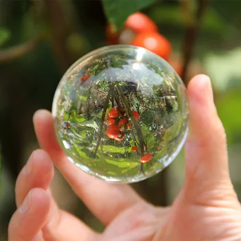 

5-6cm Asian Quartz Crystal Magic Ball Glass Sphere Fengshui Paperweight Stone Figurine Miniature Crafts Home Decor Souvenir