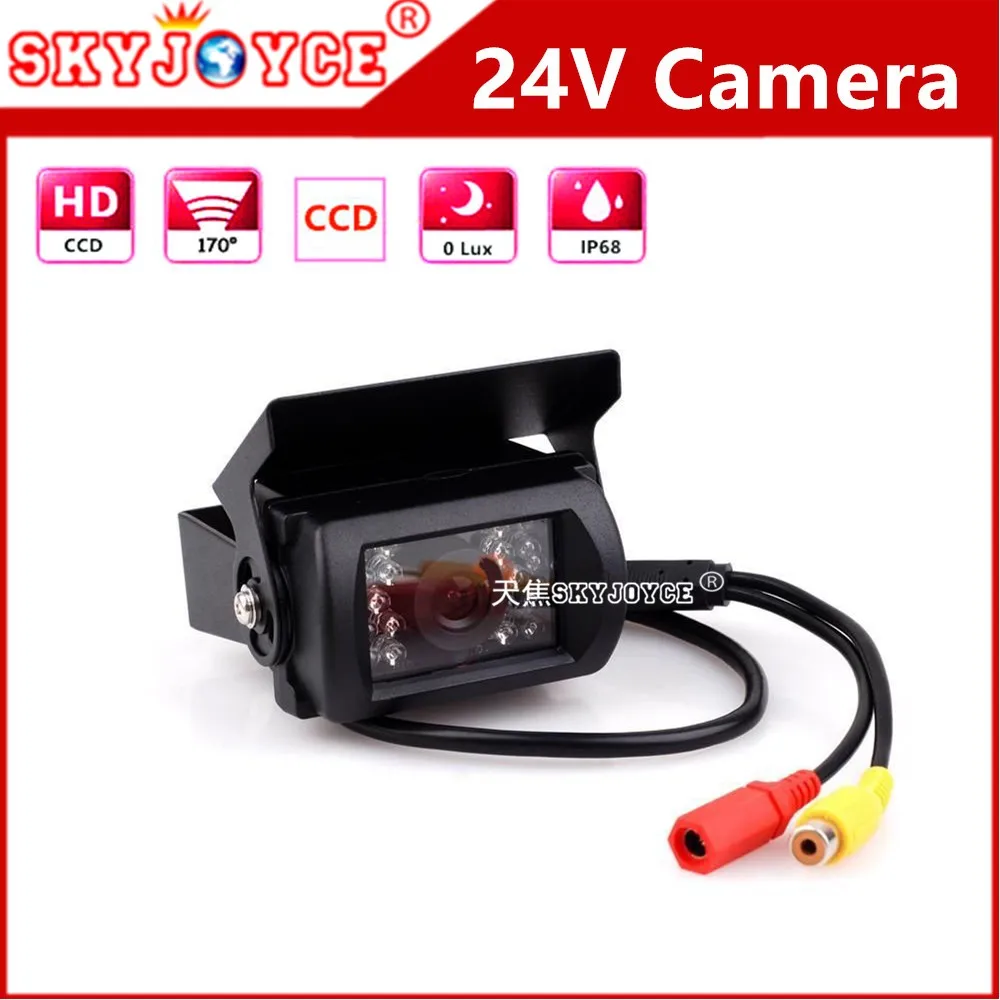 DC12 DC24V Car Parking Camera rearview IR Nightvision Waterproof Rear View Camera With 15M  RCA Video Cable Bus Truck Camera 24V (4)
