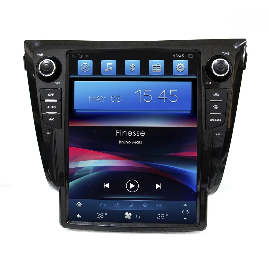 Best Navirider android 7.1 radio tape recorder 4-Core  tesla vertical screen for Nissan X-trail 14/Qashqai 13(automatic) headunits BT 2