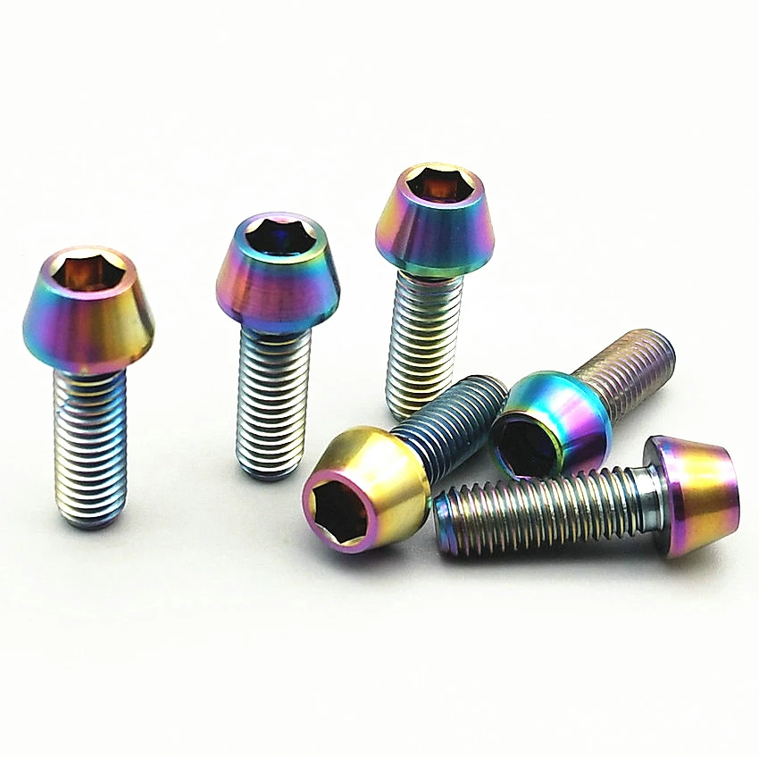 Титановые винты Ti Bolt M5x15 конические титановые стандартные Рули с переключателем