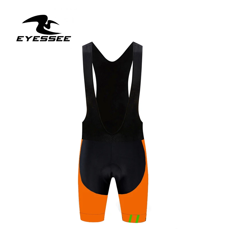 

EYESSEE Cycling Bibs Shorts Folding Lycra Grippers at Leg Mountain Bike Men's Bike 9D Gel Padded Tights Profession Bicycle Pants