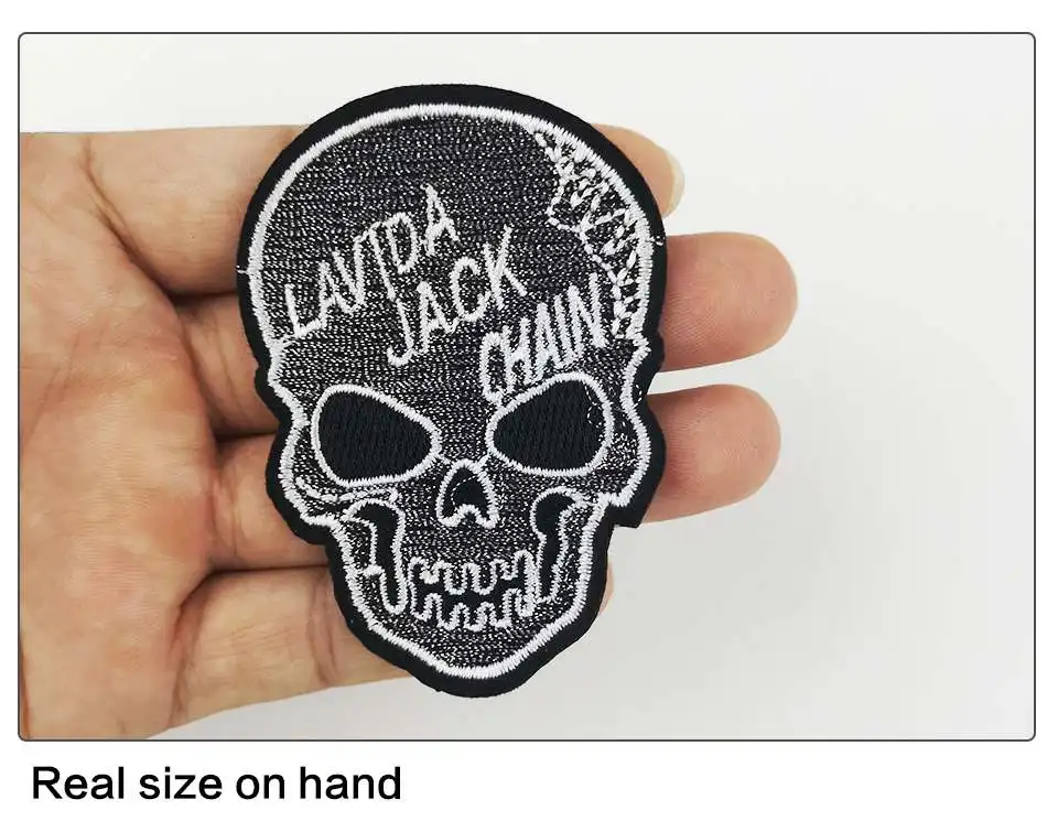 Cool patches Color hat Misfits Skull Jesus Tiger Badge PUTRIO PICO White Wings Cross Patch Ironing Stickers Clothes Patches(6)