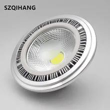 15 W GU10 Светодиодный прожектор QR111 затемнения удара светодиодные лампы G53 пятно света AC85-265V AR 111LED свет ES111 прожекторы падение