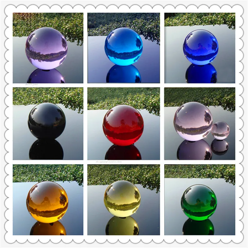 Mixed Color Quartz Crystal Glass Ball Rare Natural Magic Healing 