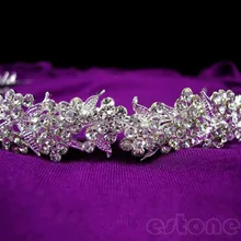 Горячая Распродажа мерцающий цветок лист свадебный цветок невесты диадема для Девушки Новая Мода