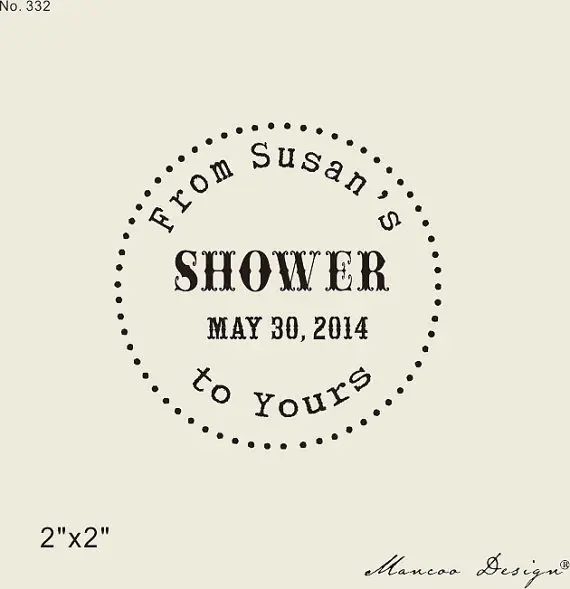 bridal shower stamp from my shower to yours custom rubber stamp for bridal shower gift tags