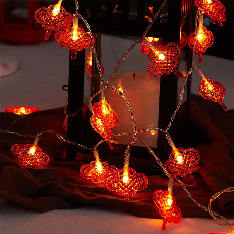

KAKUDER Small Lantern Light Chain Led Chinese Knot Hanging Outdoor Decorative Decor Garlands Ball White Outdoor Wedding 19feb12