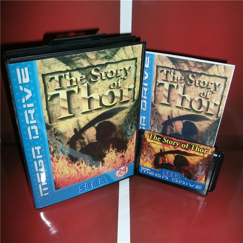 

The Story of Thor EU Cover with Box and Manual For Sega Megadrive Genesis Video Game Console 16 bit MD card
