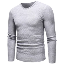 Хлопок свитер для мужчин с длинным рукавом пуловер человек v-образным вырезом свитеры для женщин топы корректирующие Свободные Твердые