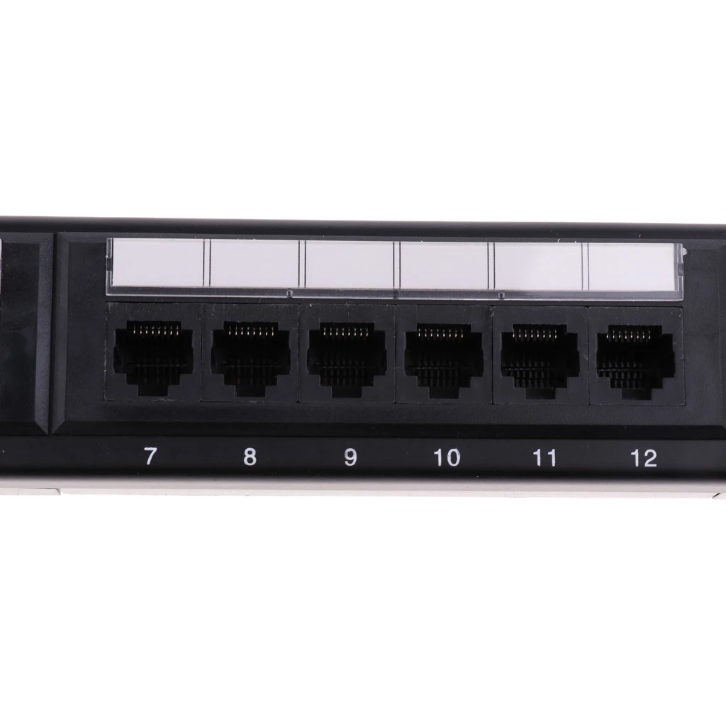 24 Port Cat6 19''/1U Unshielded Rackmount Ethernet Network Patch Panel 