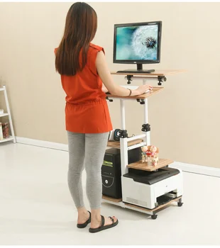 

Stand of computer desk. Rotate the desktop computer desk. Simple mobile lifting notebook computer desk
