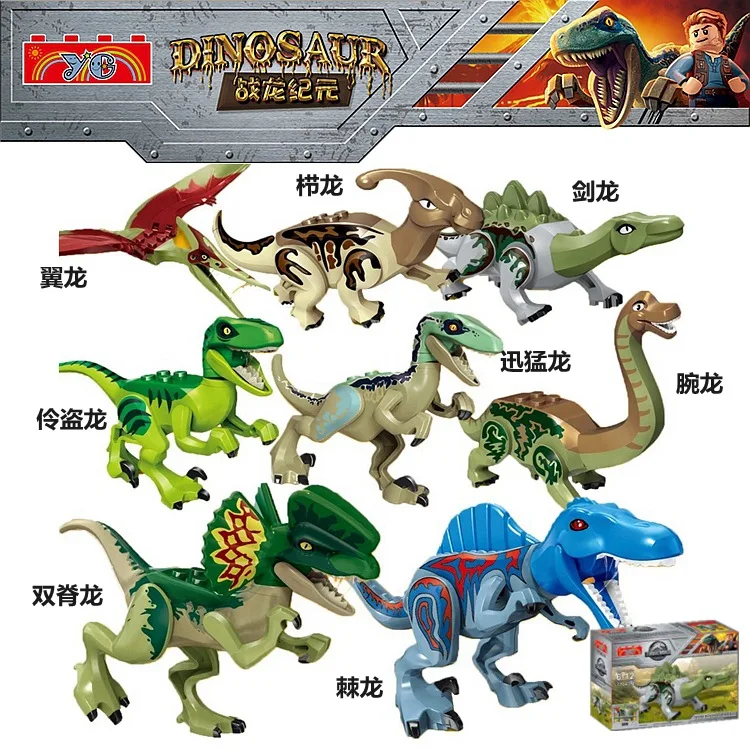 

Legoing Dinosaurs Toys T-Rex Jurassic World Park Dinosaurs Indoraptor Pterosauria Block Animal Model Figures Compatible Legoings