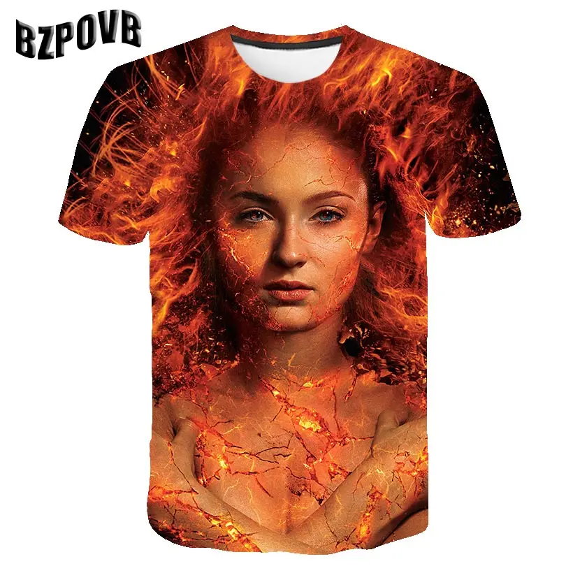

Fashion cool movie X-Men:Dark Phoenix t shirt men/women 3D printed t-shirts Short sleeve Harajuku style tshirt streetwear tops