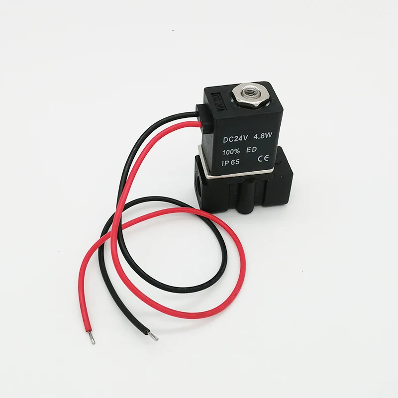 

3 way plastic solenoid valve mini 3P025-06/08 Port 1/8 1/4 BSP 220V 110VAC 12 24V electric control oil valve with wire lead type