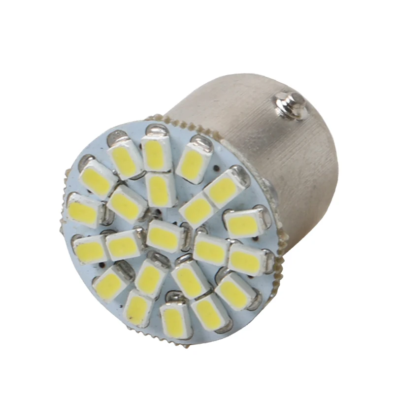 

1PC 1157 P21/5W BAY15D 22 SMD 3014 LED car daytime running light Auto Tail Side Indicator Lamp Brake Lights Bulb white 12V