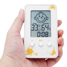 Digital LCD Thermometer Hygrometer Humidity Weather Station Tester Temperature Diagnostic-Tool Baby Smile Crying Face 40%off