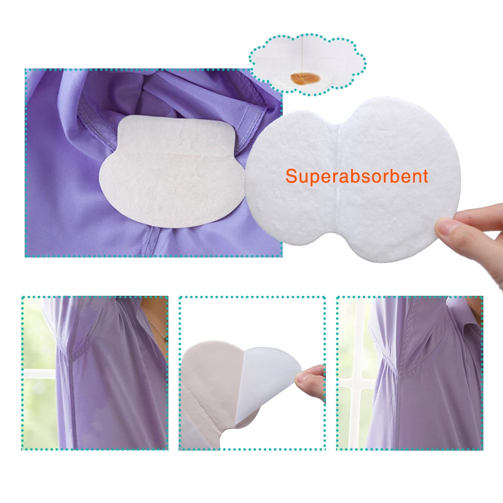 Sumifun 2 قطعة/الحقيبة الإبط القطن العرق منصات المتاح الإبطين مضاد للعرق للجنسين امتصاص مزيل العرق ملصقات C1428