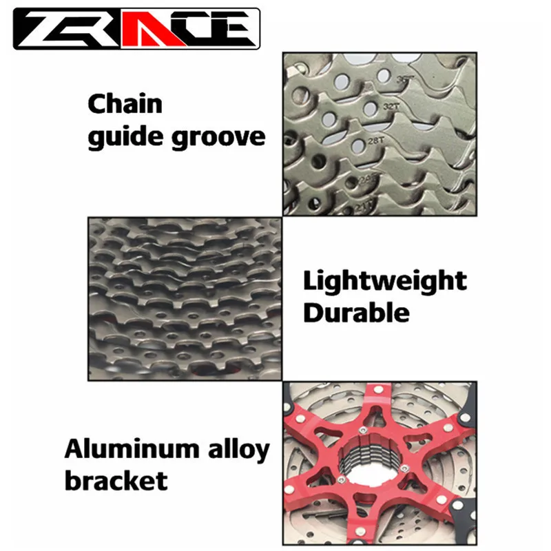 ZRACE 104BCD передняя Звездочка 34 T/36 T/38 T+ кассета 46 T/50 T/52 T для MTB дорожный велосипед, 1x10/11 Скорость большой велосипедные кассета комплект