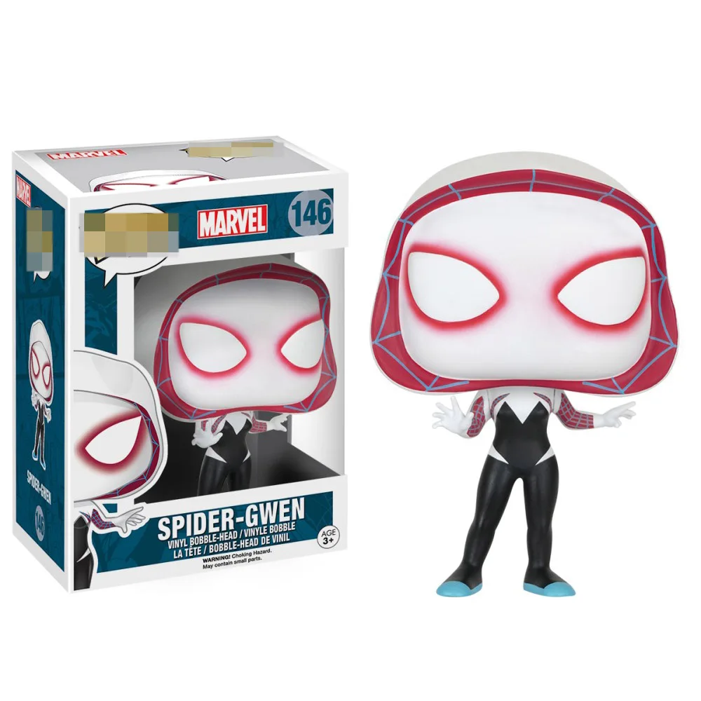 FUNKO POP Spider Woman Фигурки игрушки Gwen Hires Marvel Super Hero Коллекционная модель Бесплатная